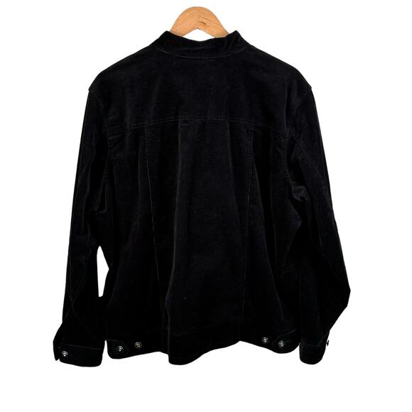 Quacker Factory Jacket Women's Size XL Wale Corduroy Rhinestone Full Zip Casual - Picture 2 of 11